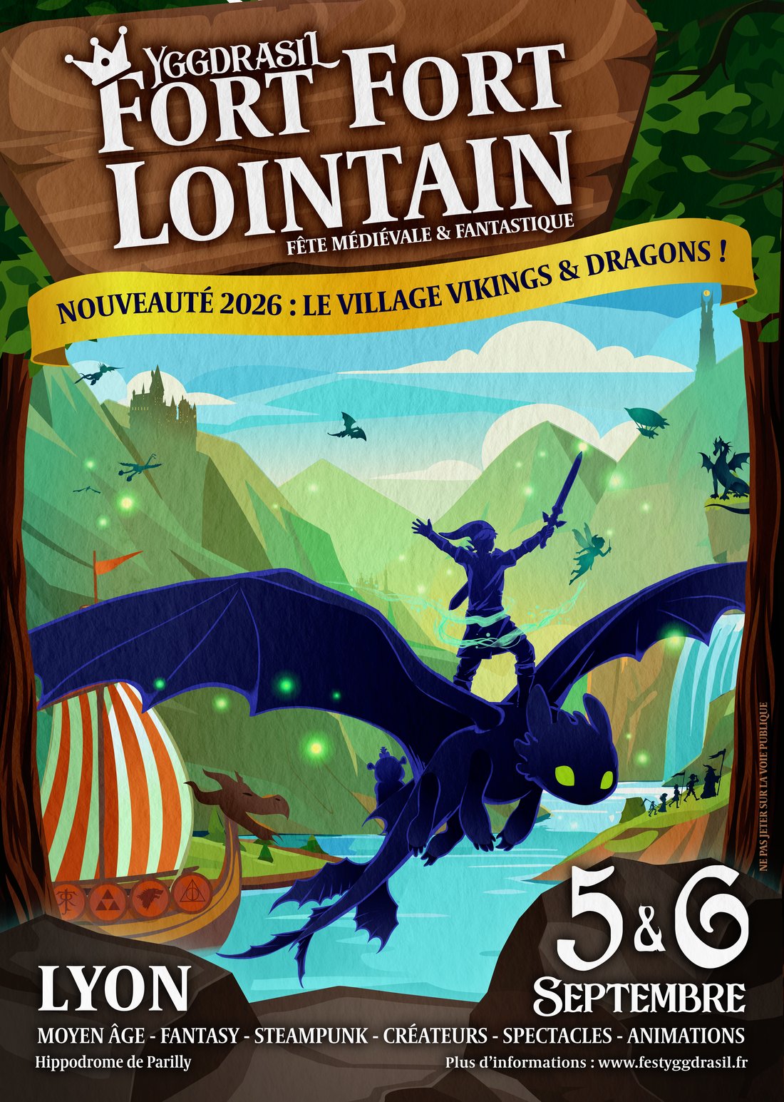 Affiche Fort Fort Lointain 2026, Vikings et Dragons